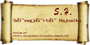 Sövegjártó Hajnalka névjegykártya
